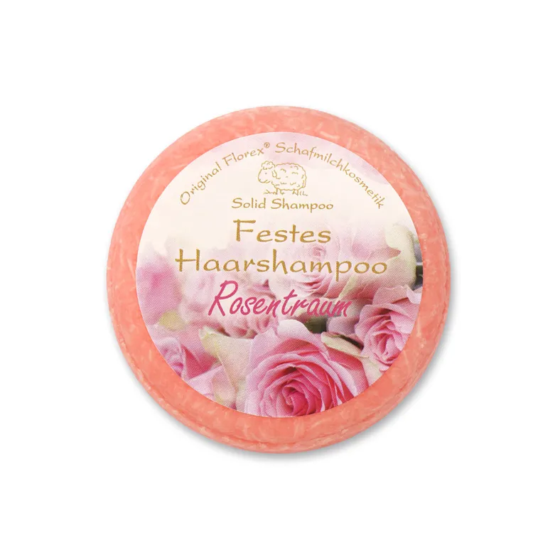 Festes Haarshampoo Rosentraum